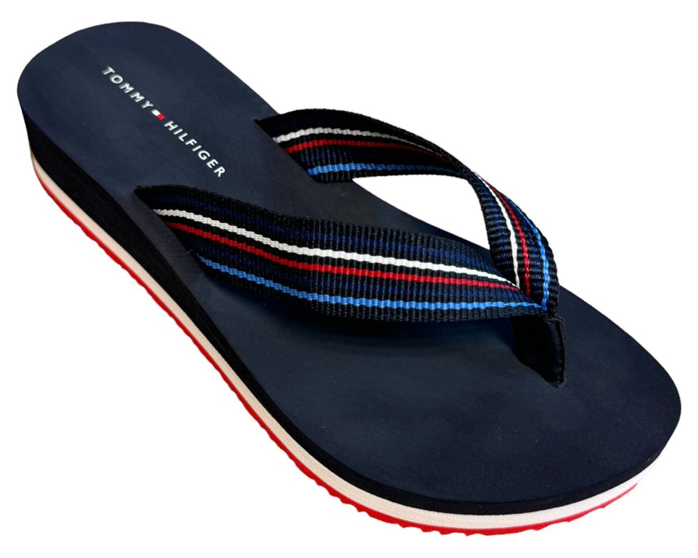 Tommy Hilfiger Wedge Stripes Beach Sandal KLAPKI Japonki damskie 36