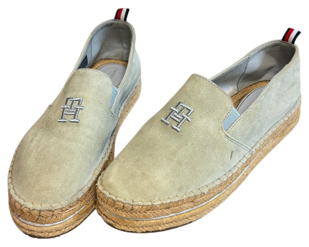 Tommy Hilfiger TH EMBROIDERED SUEDE FLATFORM PÓŁBUTY espadryle damskie 39