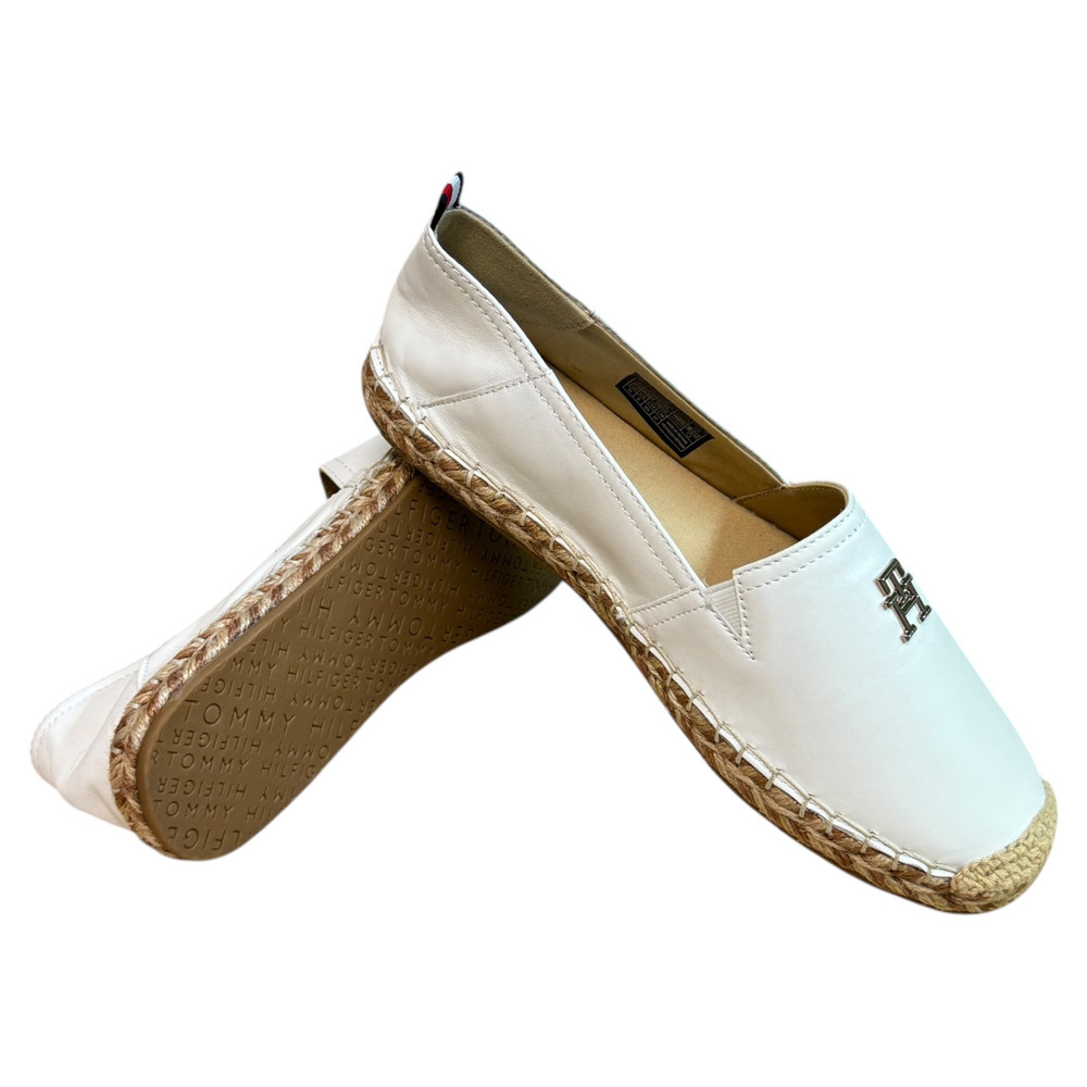 Tommy Hilfiger Th Leather Flat PÓŁBUTY espadryle damskie 39
