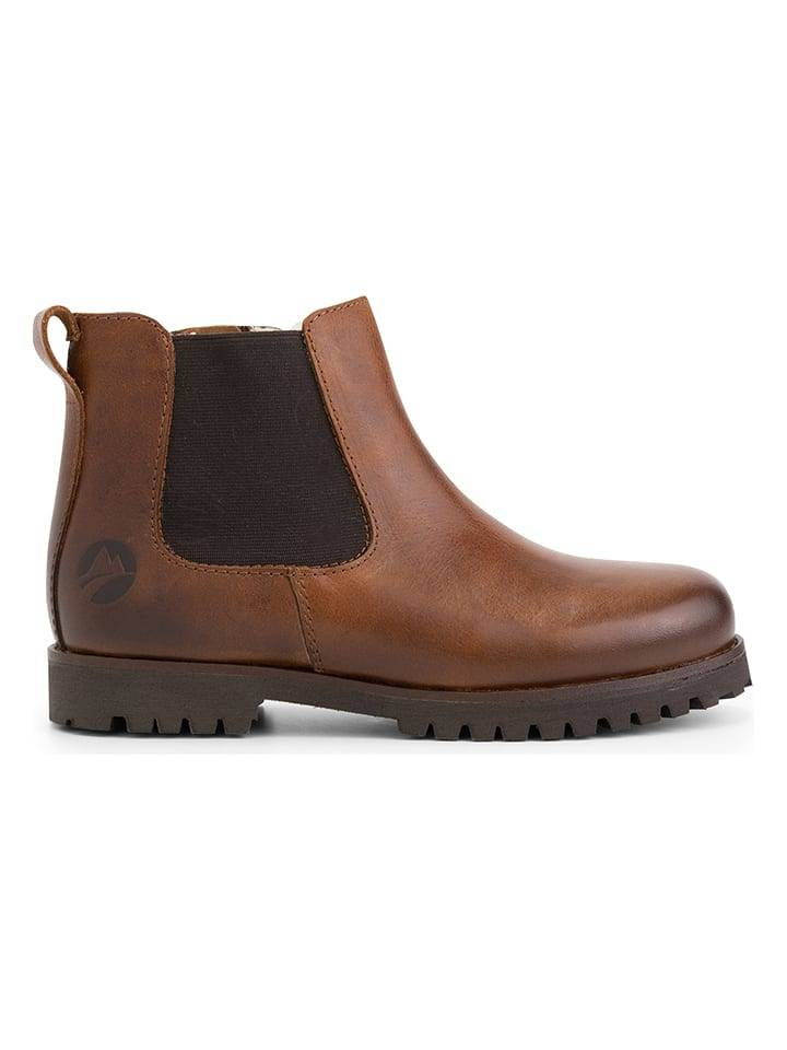 TRAVELIN' Leather Chelsea boots "Sel" in light brown 33