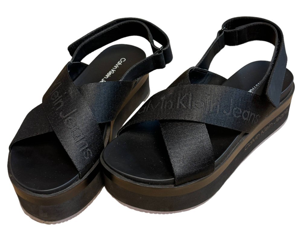 Calvin Klein Jeans Flatform Sandal Sling In Mr SANDAŁY  damskie 36