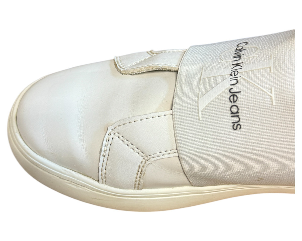 Calvin Klein Jeans Casual Cupsole Elastic Lth TRAMPKI wsuwane damskie 38