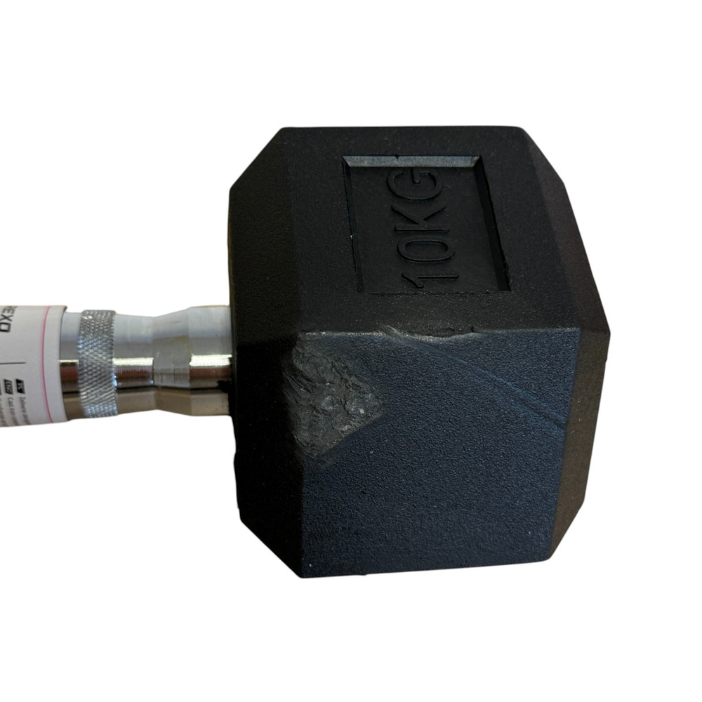 Hantel ogumowany TREXO Hex 10 kg