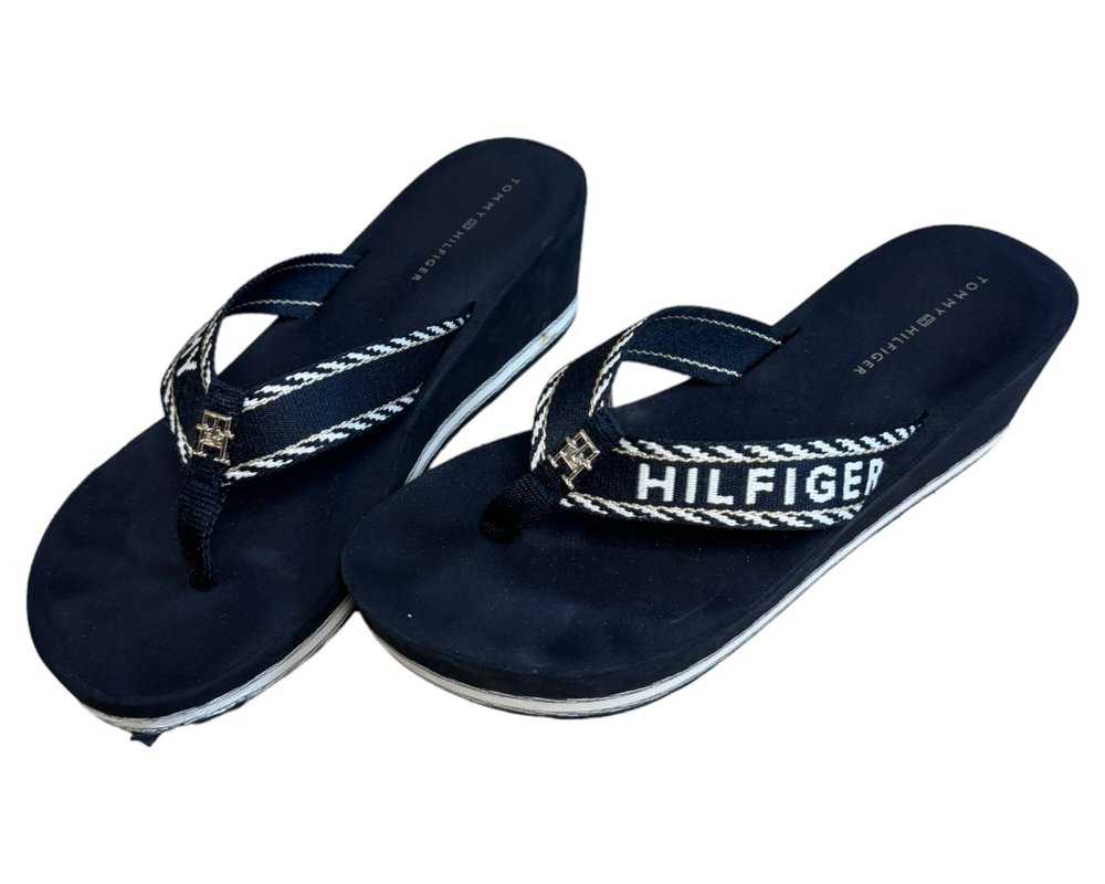 Tommy Hilfiger Webbing H Wedge KLAPKI japonki damskie 39