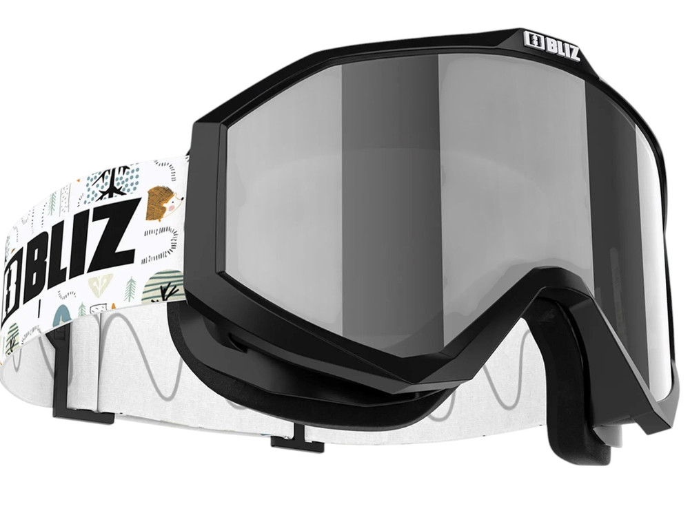 Gogle narciarskie dziecięce Bliz Liner Jr black white logo 