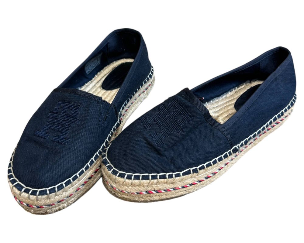 Tommy Hilfiger TH EMBROIDERED FLATFORM PÓŁBUTY Espadryle damskie 38