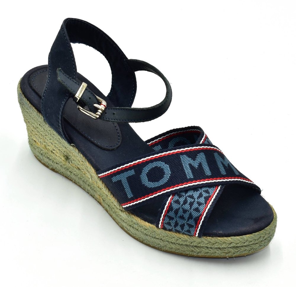 Tommy Hilfiger Webbing Low Wedge Sandal SANDAŁY espadryle damskie 36