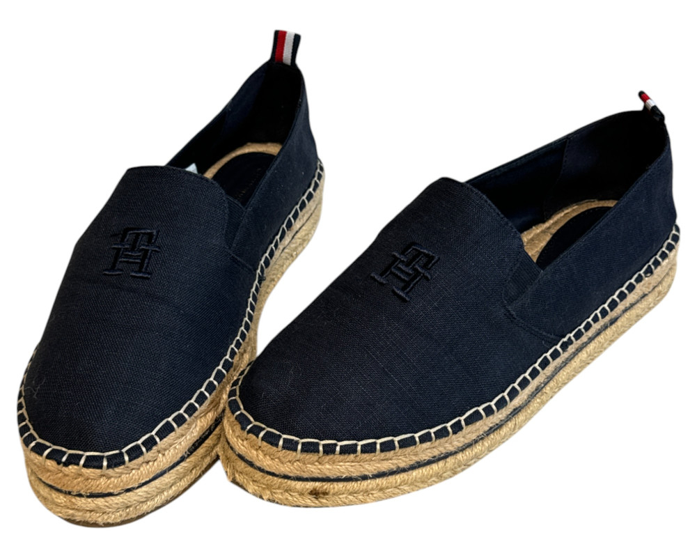 Tommy Hilfiger TH EMBROIDERED CANVAS FLATFORM PÓŁBUTY espadryle damskie 39