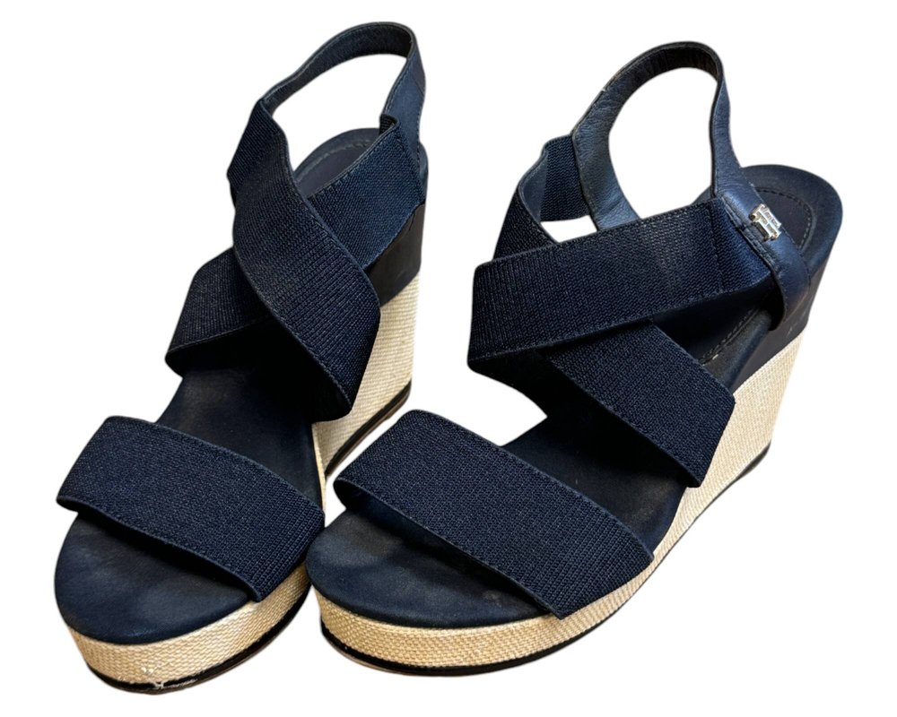 Tommy Hilfiger  Essential Elastic High Wedge SANDAŁY  damskie 38