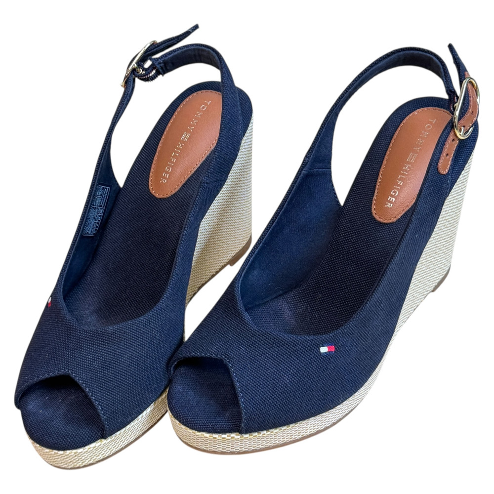 Tommy Hilfiger Flag High Wedge Espad Slingback SANDAŁY espadryle damskie 37