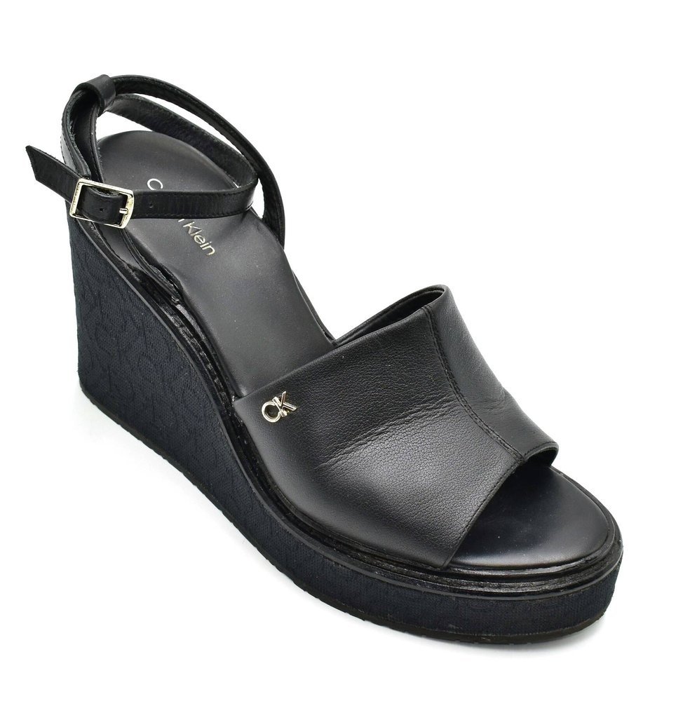 Calvin Klein Wedge 70 Arch Stit-Jq SANDAŁY  damskie 40