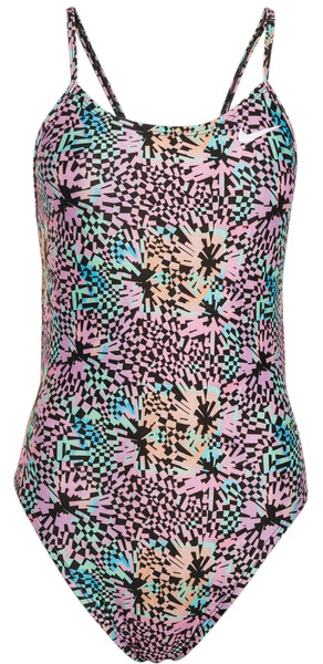 Strój pływacki jednoczęściowy damski Nike Hydrastrong Multi Print pink bloom 36