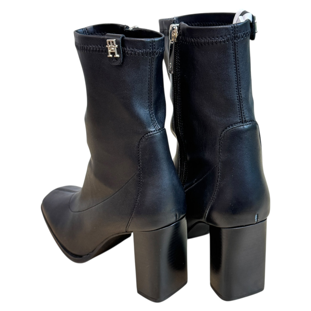 Tommy Hilfiger LEATHER SOCK HEEL BOOTIE BOTKI damskie 37/38