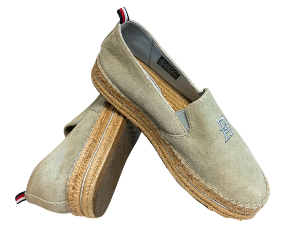 Tommy Hilfiger TH EMBROIDERED SUEDE FLATFORM PÓŁBUTY espadryle damskie 39