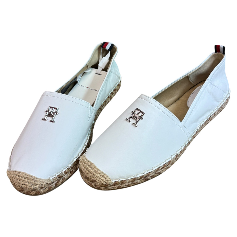 Tommy Hilfiger Th Leather Flat PÓŁBUTY espadryle damskie 39