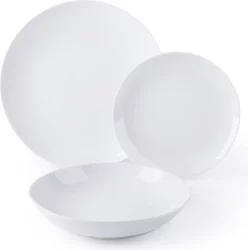 Zestaw naczyń Excelsa 18-częściowy porcelana Coup biały