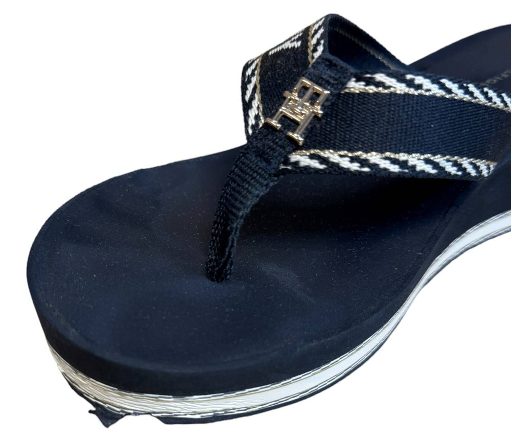 Tommy Hilfiger Webbing H Wedge KLAPKI japonki damskie 39