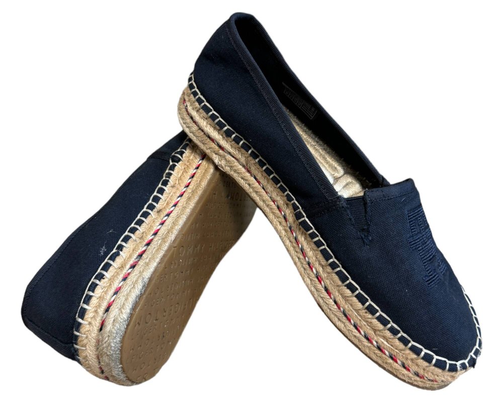 Tommy Hilfiger TH EMBROIDERED FLATFORM PÓŁBUTY Espadryle damskie 38