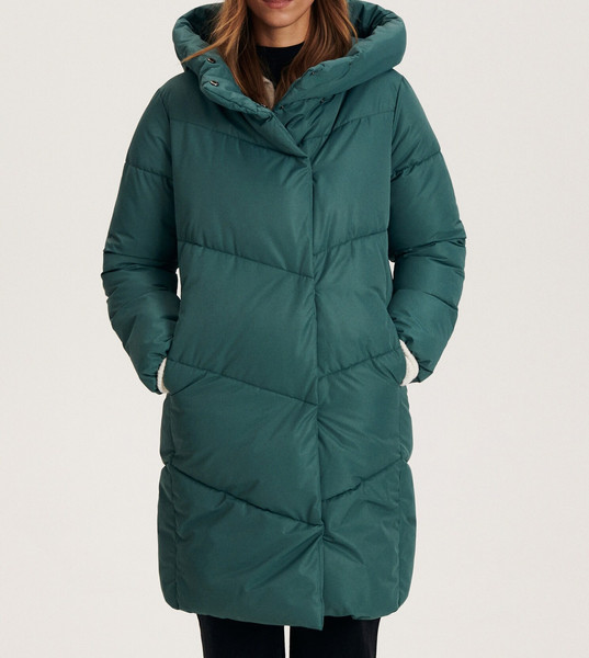 Reserved pikowany płaszcz kurtka XS