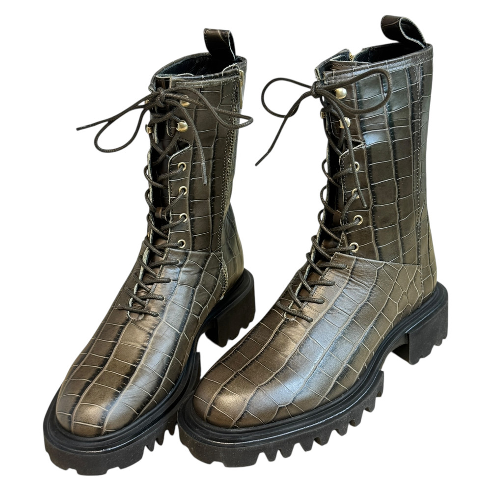Allsaints Maren Crocodile BOTKI damskie 38/37