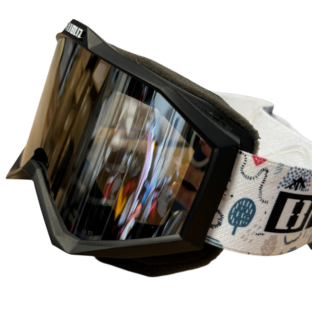 Gogle narciarskie dziecięce Bliz Liner Jr black white logo 