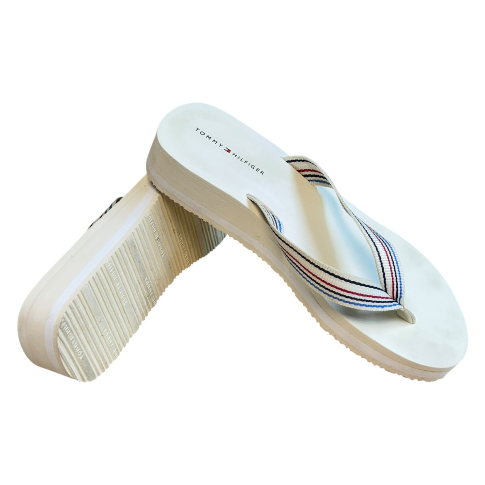 Tommy Hilfiger Wedge Stripes Beach KLAPKI japonki damskie 40